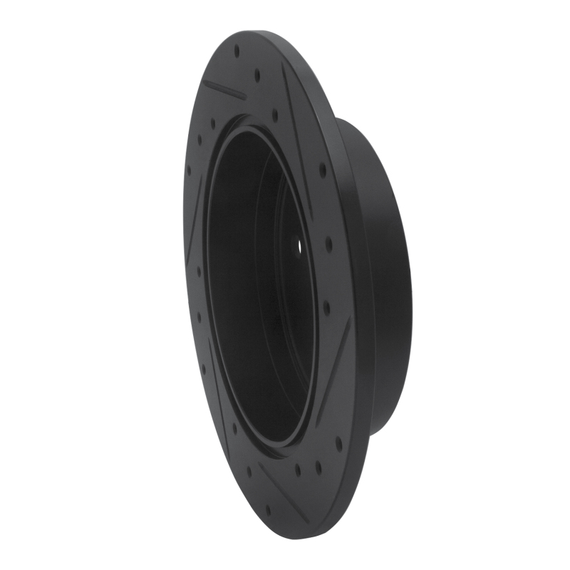 Toyota Camry Brake Rotor (1) - Rear Left - R1 Concepts - Drilled & Slotted - Black - `18-`24